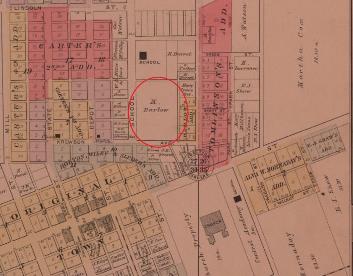 Interurban Depot Plainfield Indiana Plainfield Guilford Township   1904 Map 700x547 