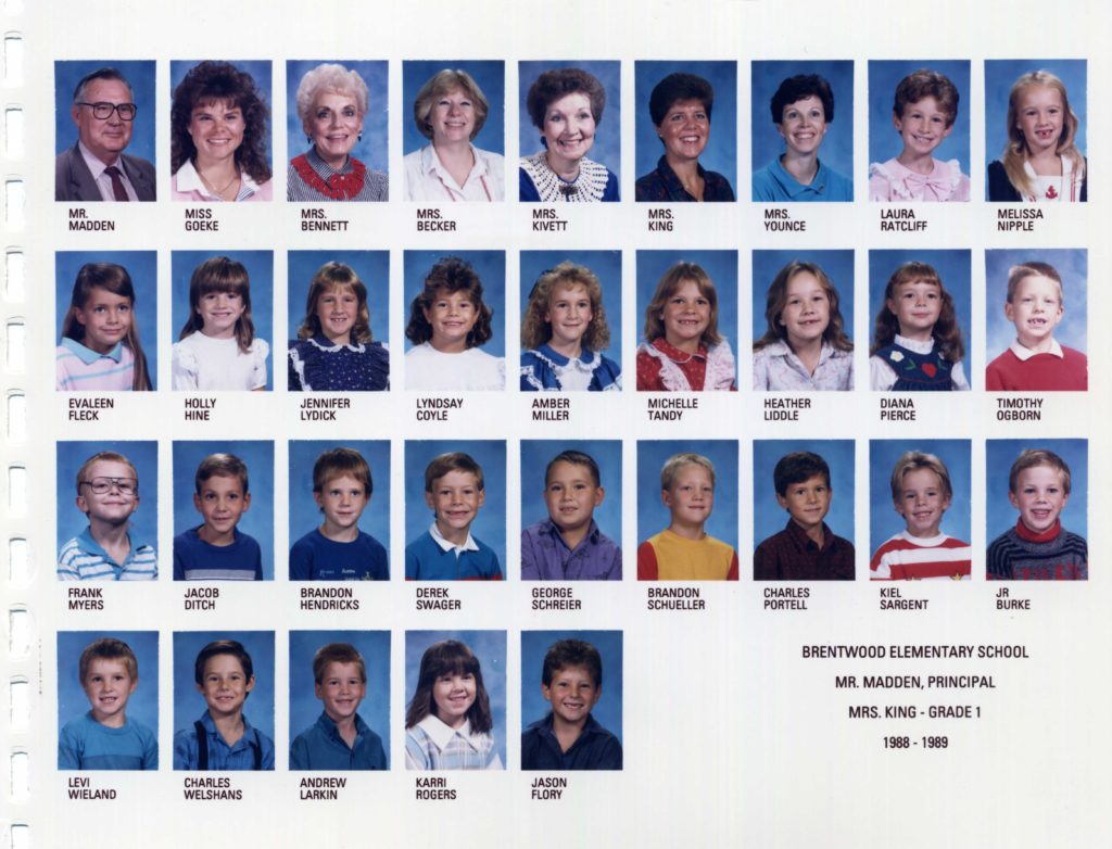 1988 89 Grade 1 King - Plainfield-Guilford Township Public Library